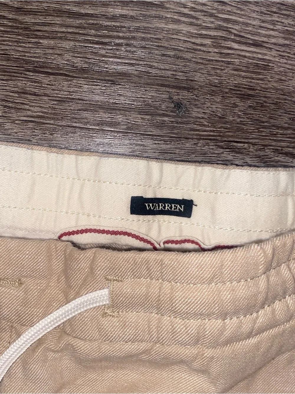 Scotch & Soda Amsterdam Warren Beige Relaxed Straight Leg Pants